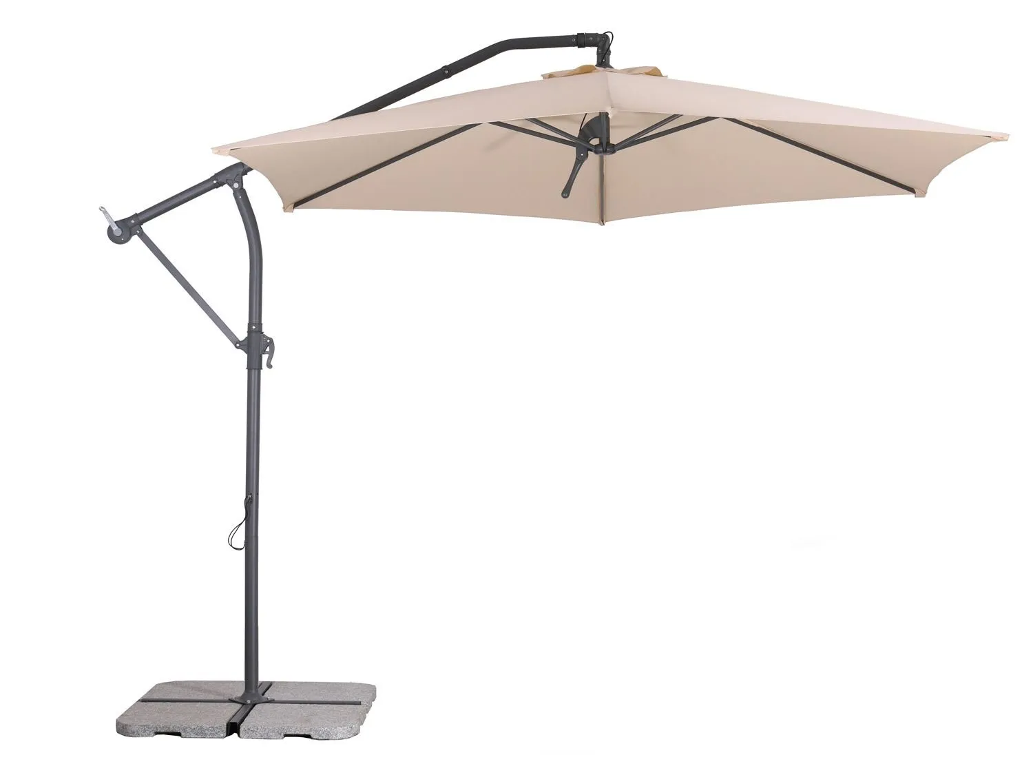 Schneider Parasol déporté »Palmera«, 6 pièces, 300 cm de diamètre, indice de protection UV 80+, housse de protection